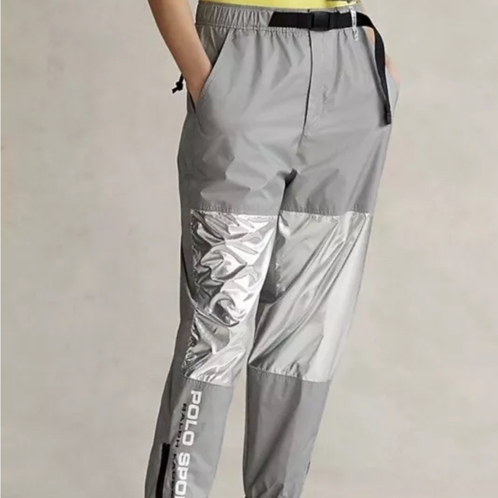 Polo by Ralph Lauren Silver and Black Joggers